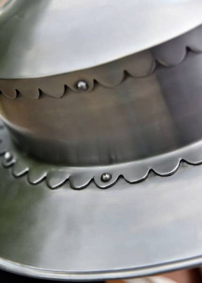 ULF-HM-05 Sombrero de hierro, forma recta, acero de 2 mm - Espadas y Más