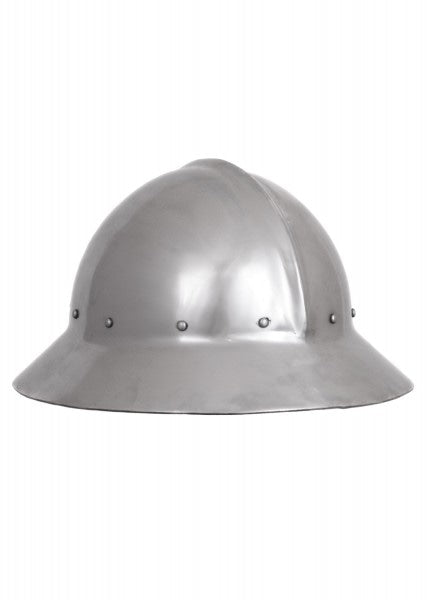 ULF-HM-06 Sombrero de hierro, siglo XIV, acero de 1,6 mm - Espadas y Más