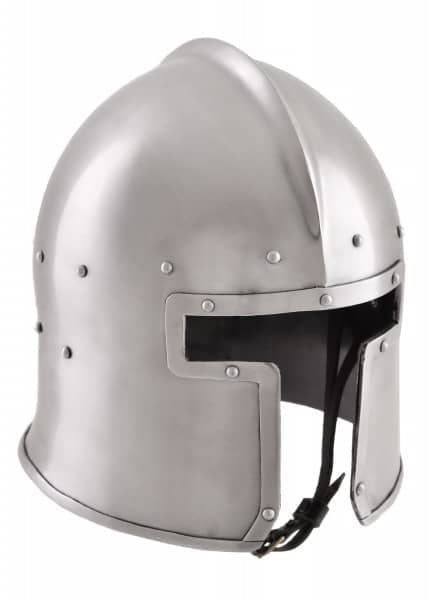 ULF-HM-11 Casco Barbuta italiana, 1440 c, acero de 2 mm - Espadas y Más