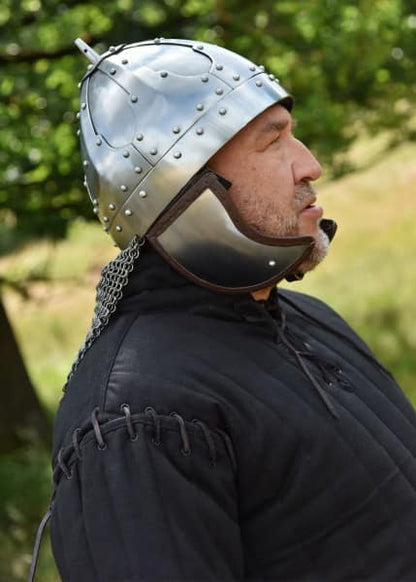ULF-HM-20 Casco con mejilla y pectoral, acero de 2 mm - Espadas y Más