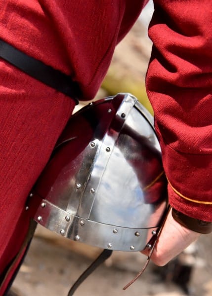 ULF-HM-25 Casco vikingo, normando nasal Spanghelm 2 mm - Espadas y Más