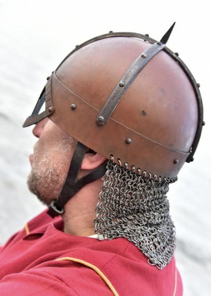 ULF-HM-32 Casco vikingo Gjermundbu acabado antiguo 2 mm - Espadas y Más