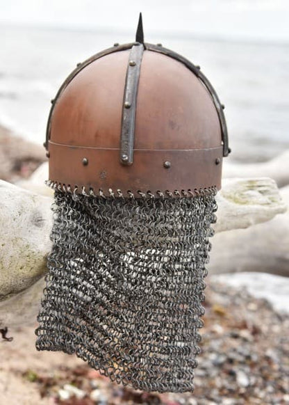 ULF-HM-32 Casco vikingo Gjermundbu acabado antiguo 2 mm - Espadas y Más