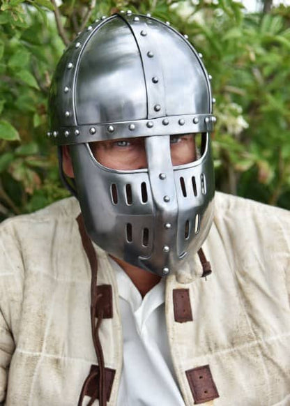 ULF-HM-33 Casco medieval Spanghelm con máscara - Espadas y Más