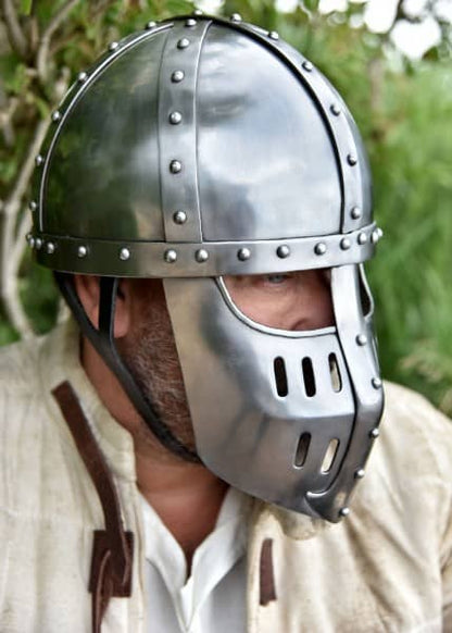 ULF-HM-33 Casco medieval Spanghelm con máscara - Espadas y Más