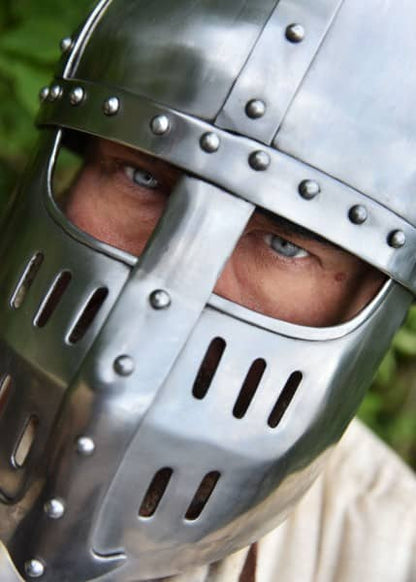 ULF-HM-33 Casco medieval Spanghelm con máscara - Espadas y Más