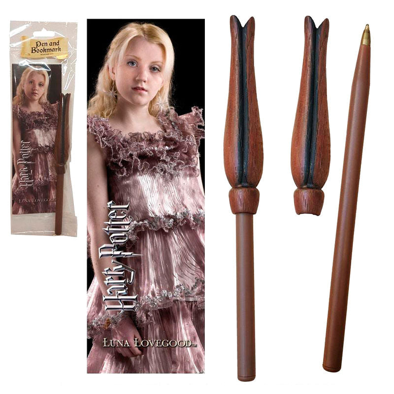Varita boligrafo y marcapaginas Luna Lovegood Harry Potter - Espadas y Más