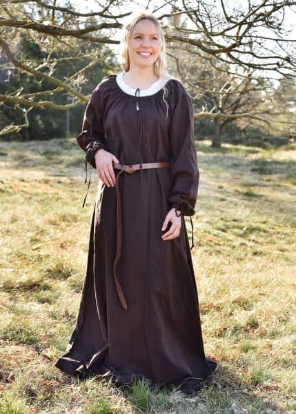 Vestido medieval Ana, marrón 1280020030 - Espadas y Más