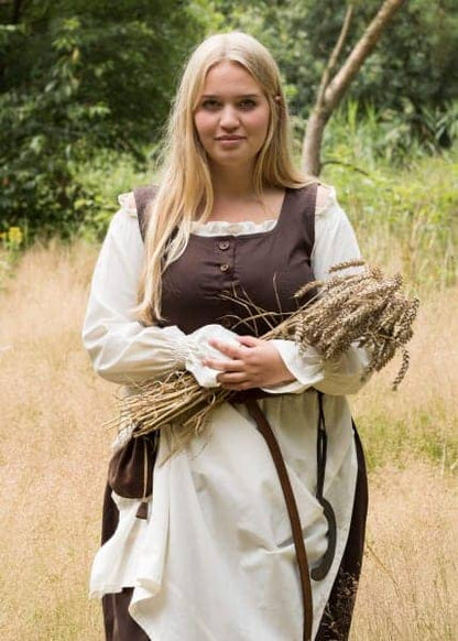 Imagen de Vestido medieval sin mangas de tirantes Lene, marrón 1280022832 parte de nuestra colección en Espadas y más, sitio oficial.