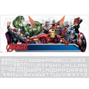 Vinilo decorativo Abecedario Los Vengadores Avengers Marvel - Espadas y Más