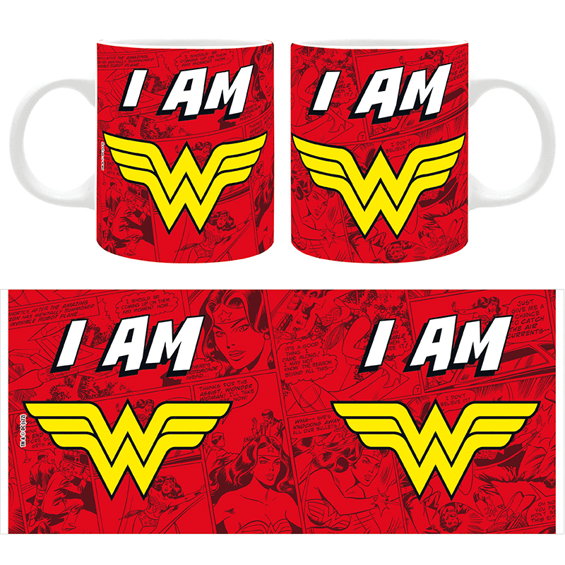 Wonder Woman - Mug 320ml - Family&Friends - I AM WONDERWAN x2 - Espadas y Más