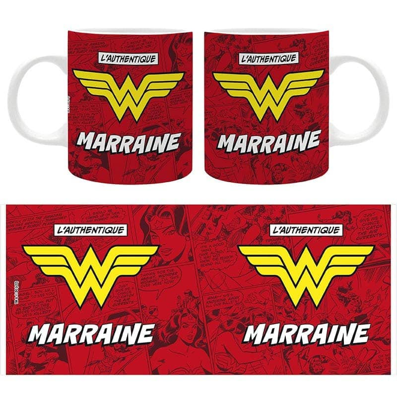 Wonder Woman - Mug 320ml - L'AUTHENTIQUE "W" MARRAINE x2 - Espadas y Más