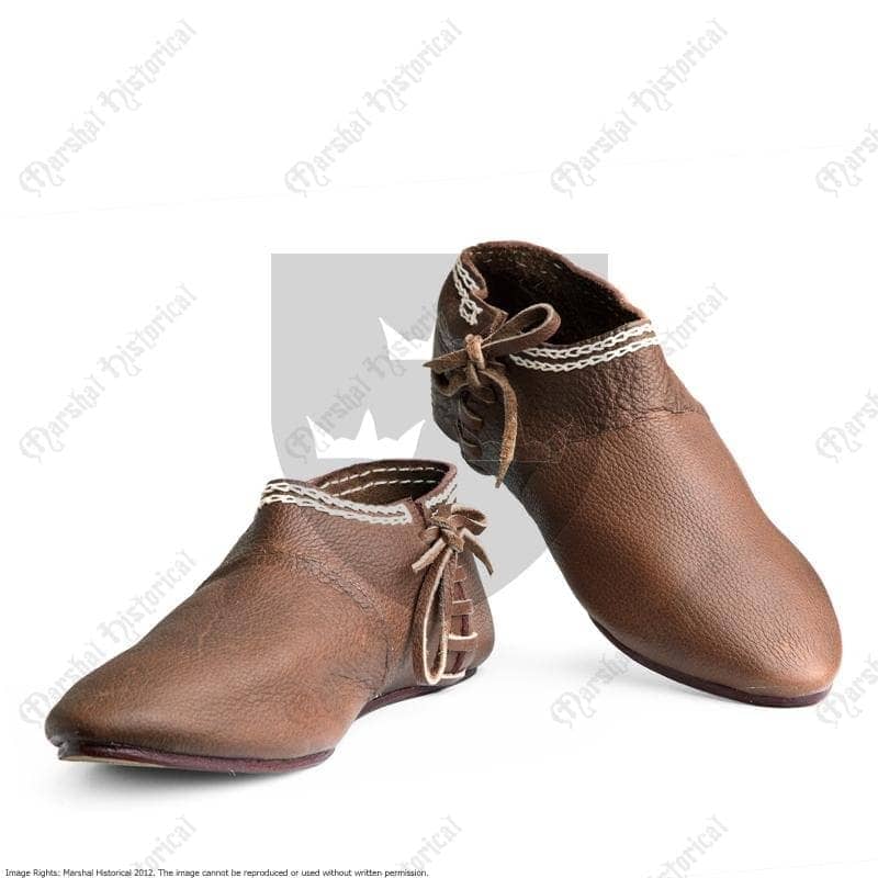 Zapato bajo Normando Cuero Marrón S. XII-XIV - Espadas y Más