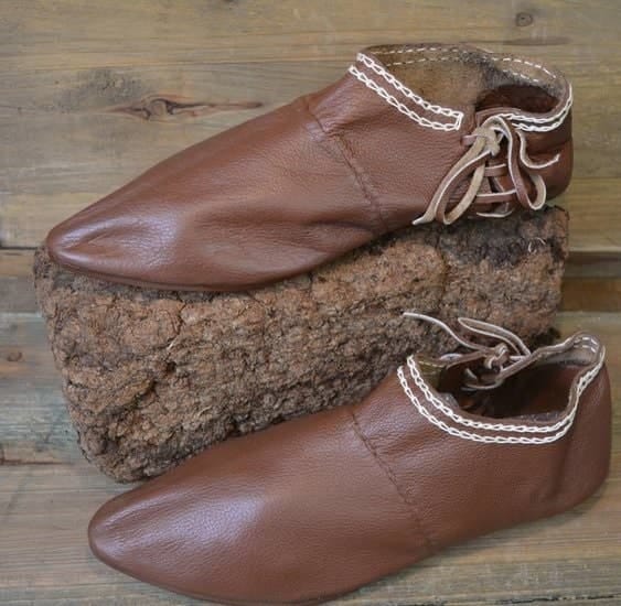 Zapato bajo Normando Cuero Marrón S. XII-XIV - Espadas y Más