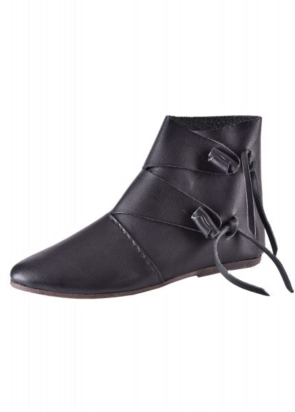 Zapatos vikingos medievales tempranos Jorvik, marrones o negros ULF-FW-13 - Espadas y Más